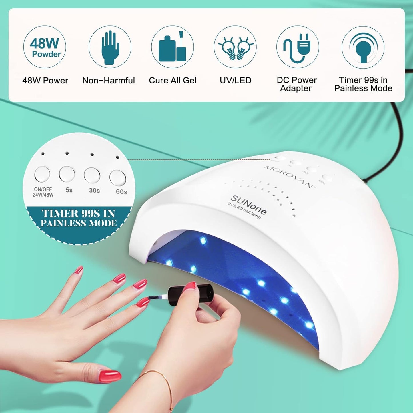 48W Nail Dryer UV LED Curing Lamp
