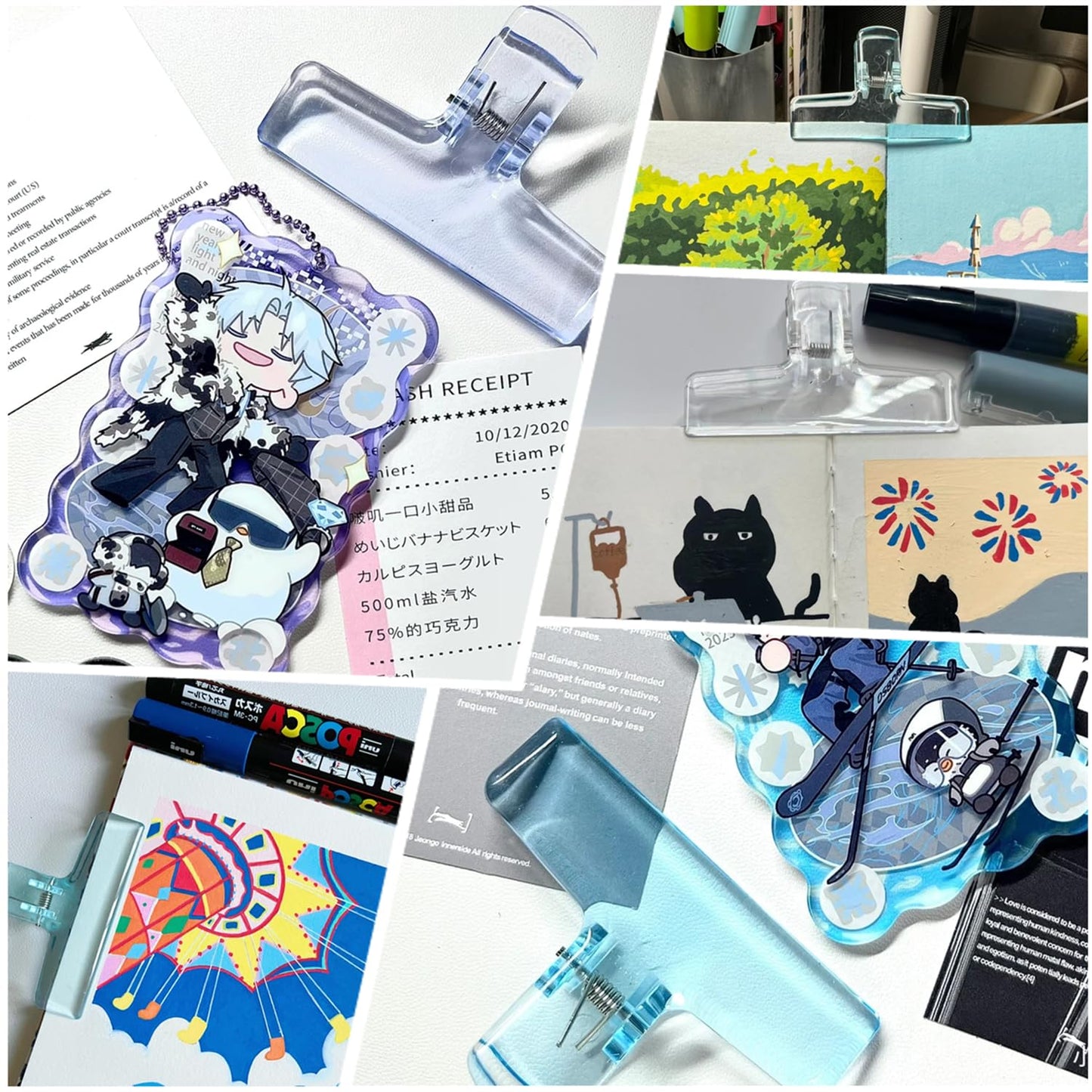 Creative Transparent Binder Clips