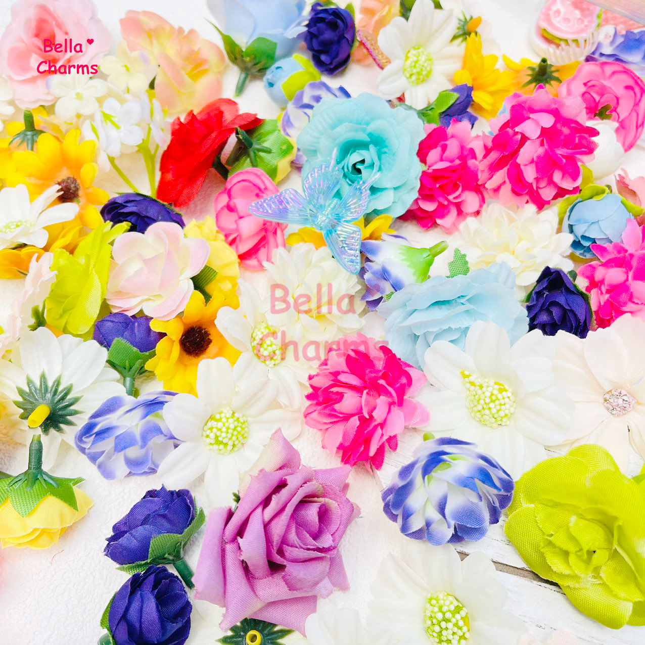 Fabric Flowers charm