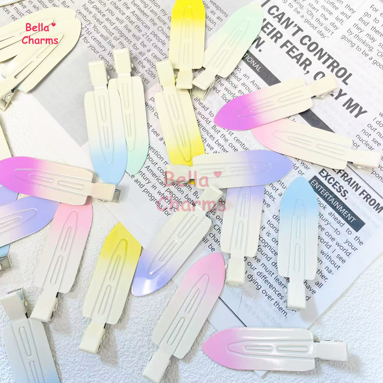 Hair clips style E charm