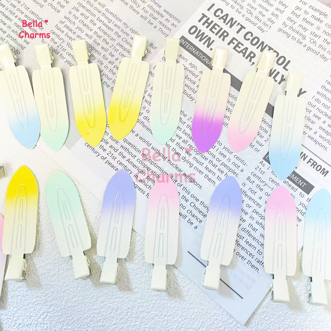 Hair clips style E charm