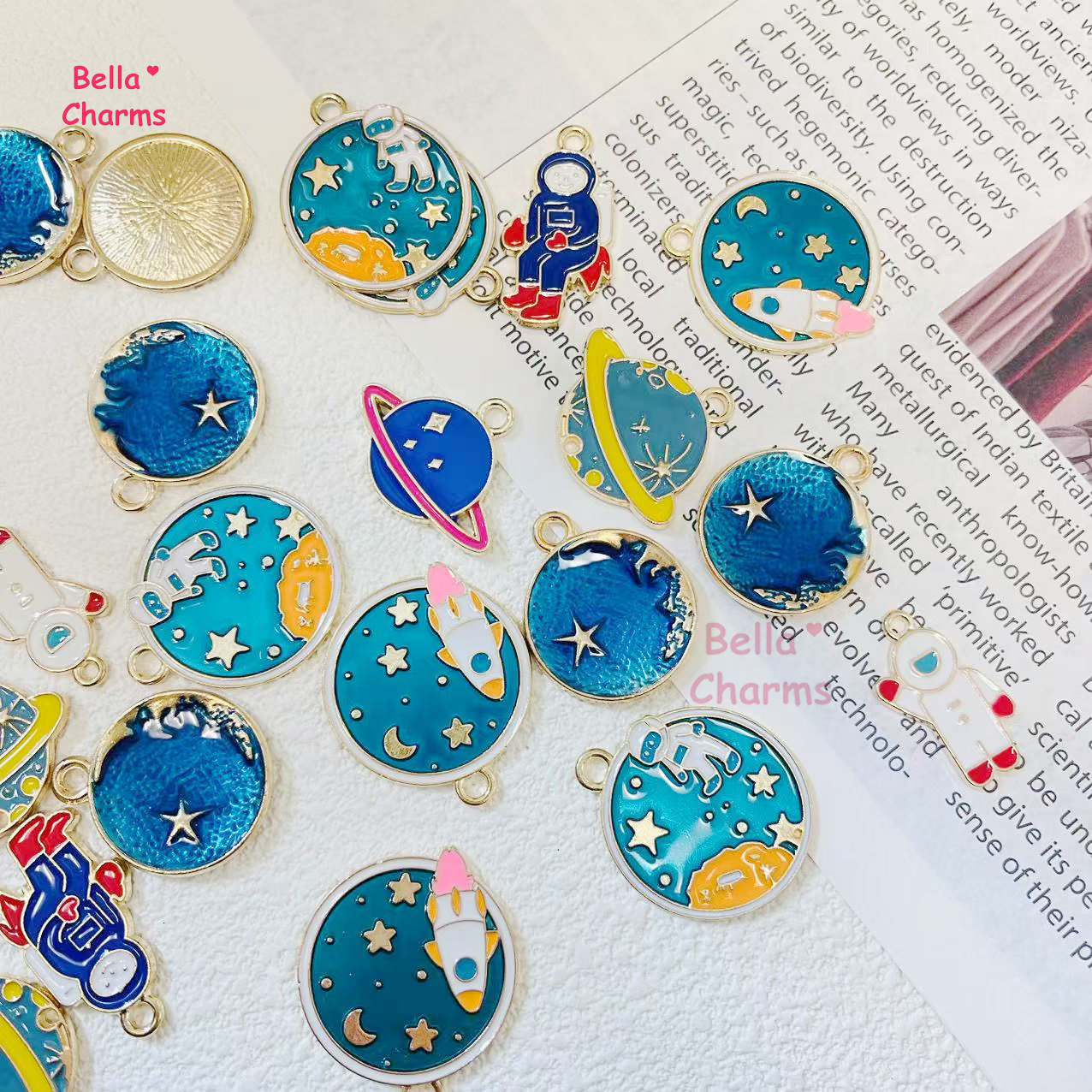 Galaxy metal charm