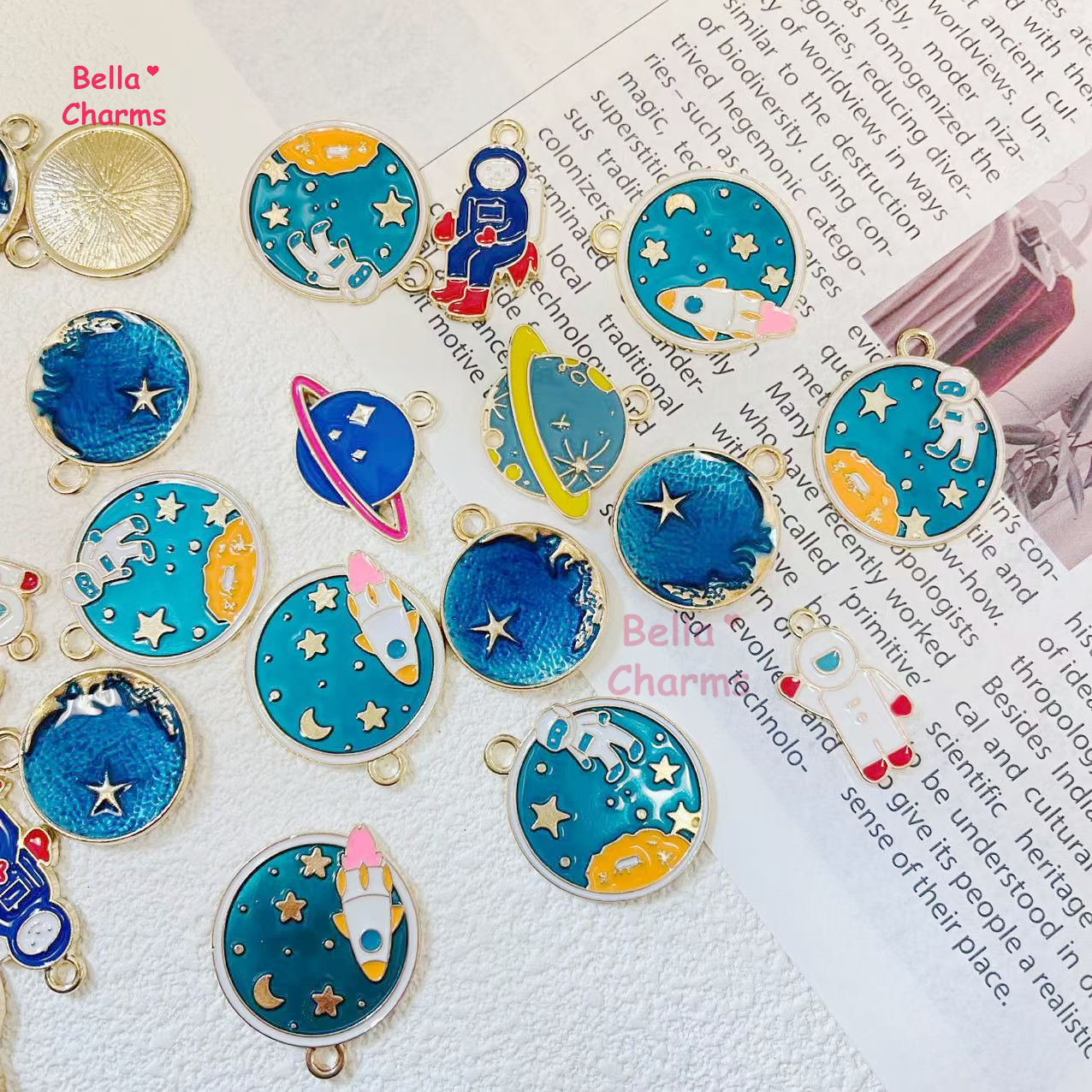Galaxy metal charm