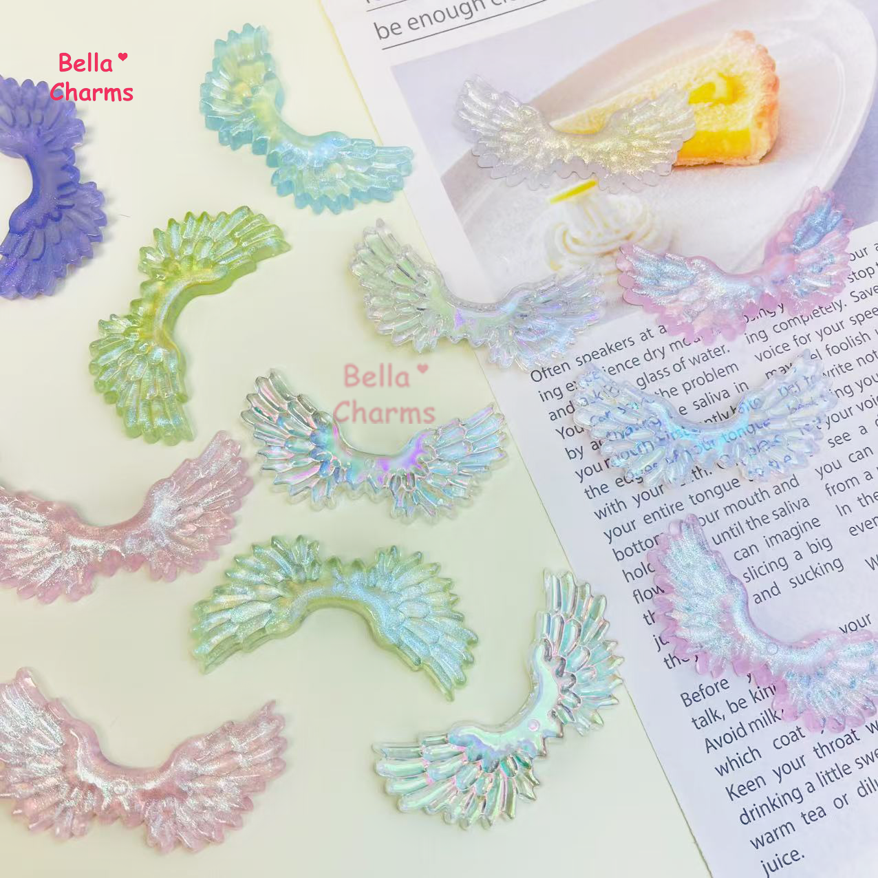 Clear AB wing charm