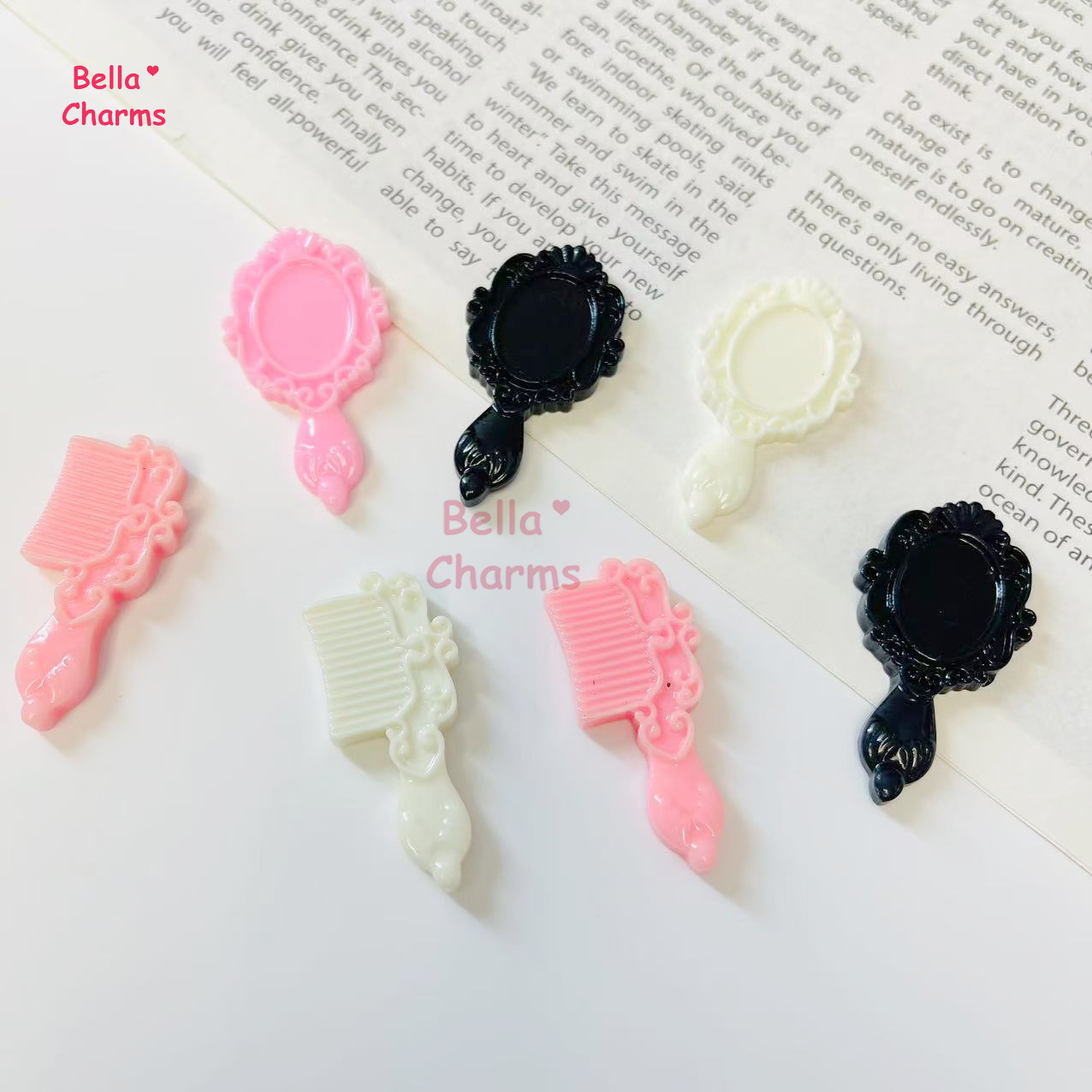 Mirror and brush charm