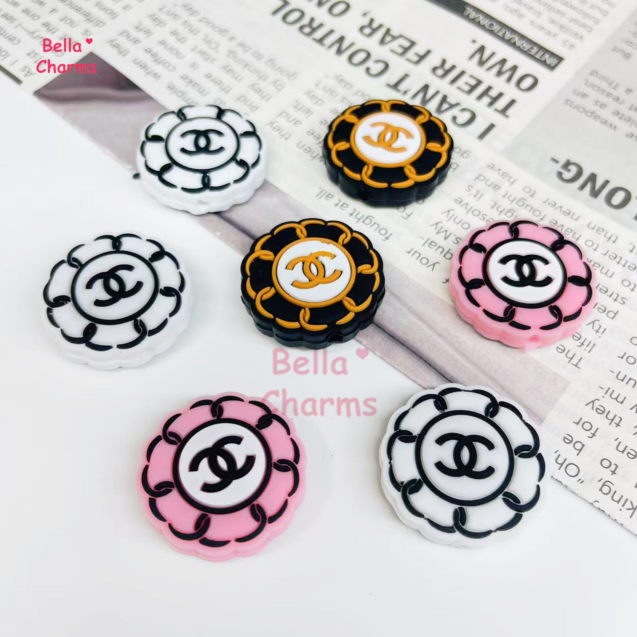 Round CC focal beads charm