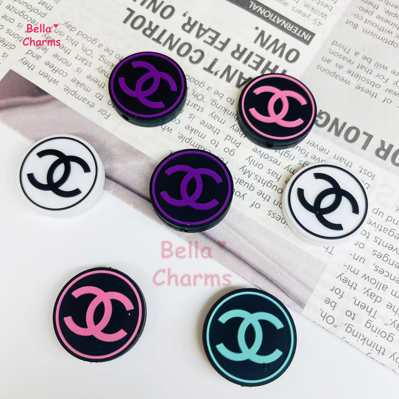 Solid round focal beads charm