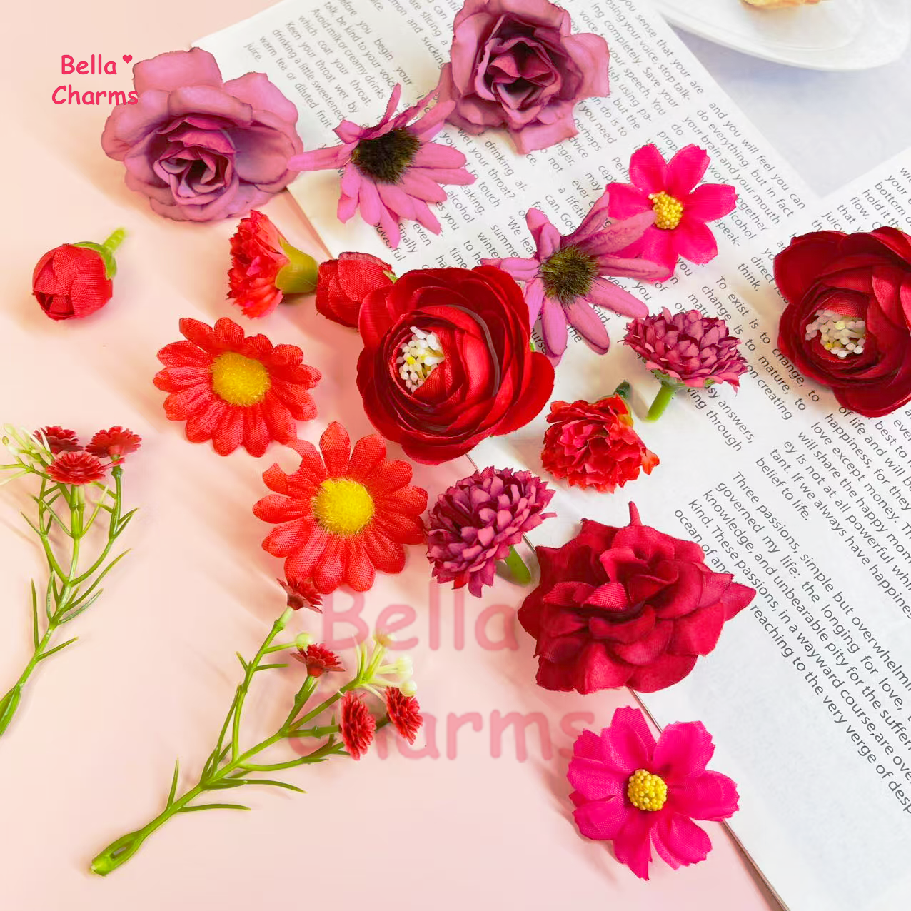 Artificial flower charm