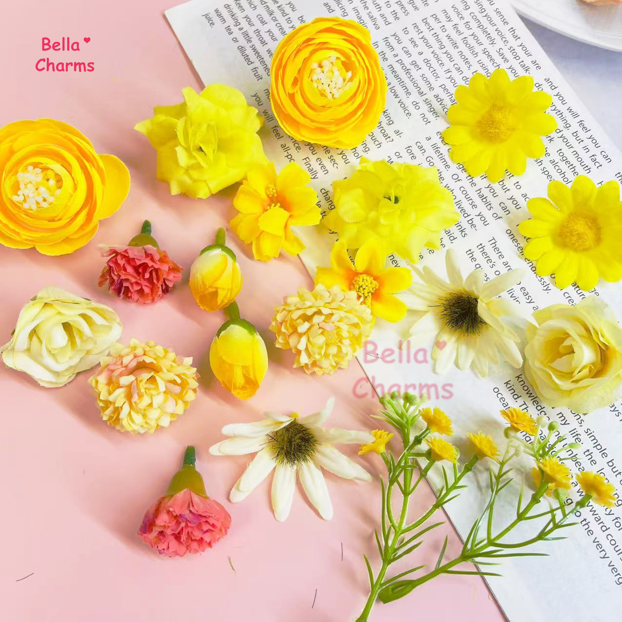 Artificial flower charm