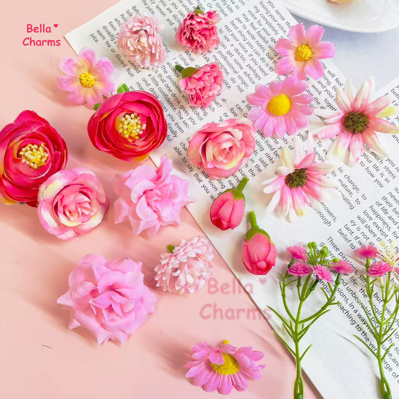 Artificial flower charm