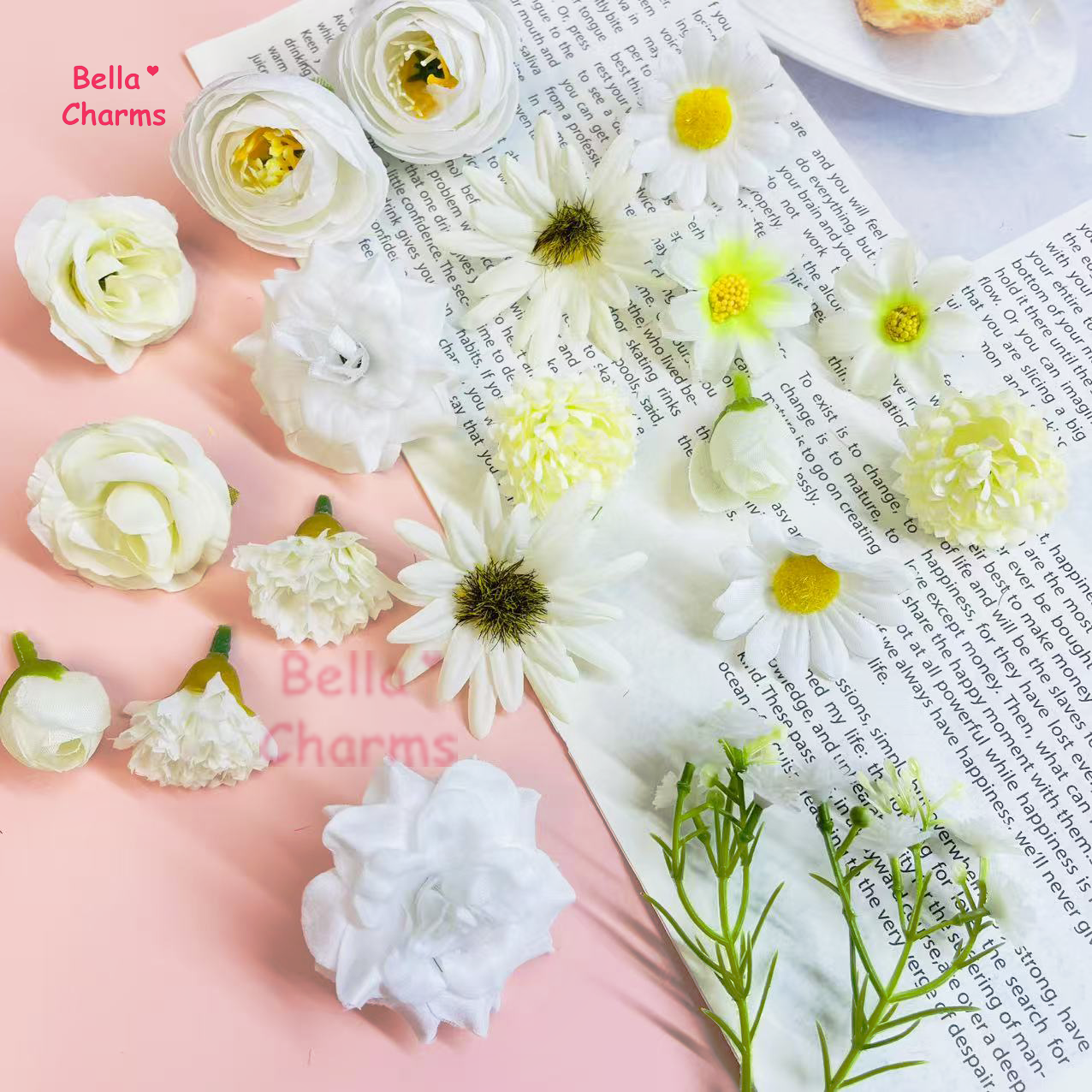 Artificial flower charm