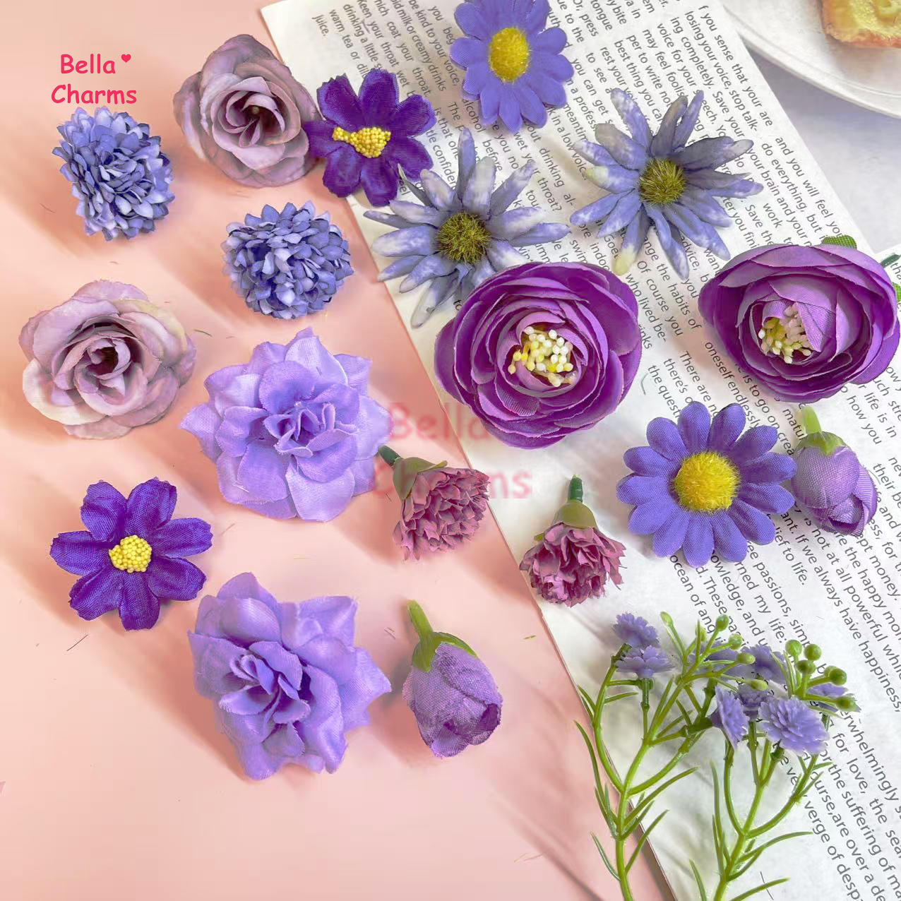 Artificial flower charm