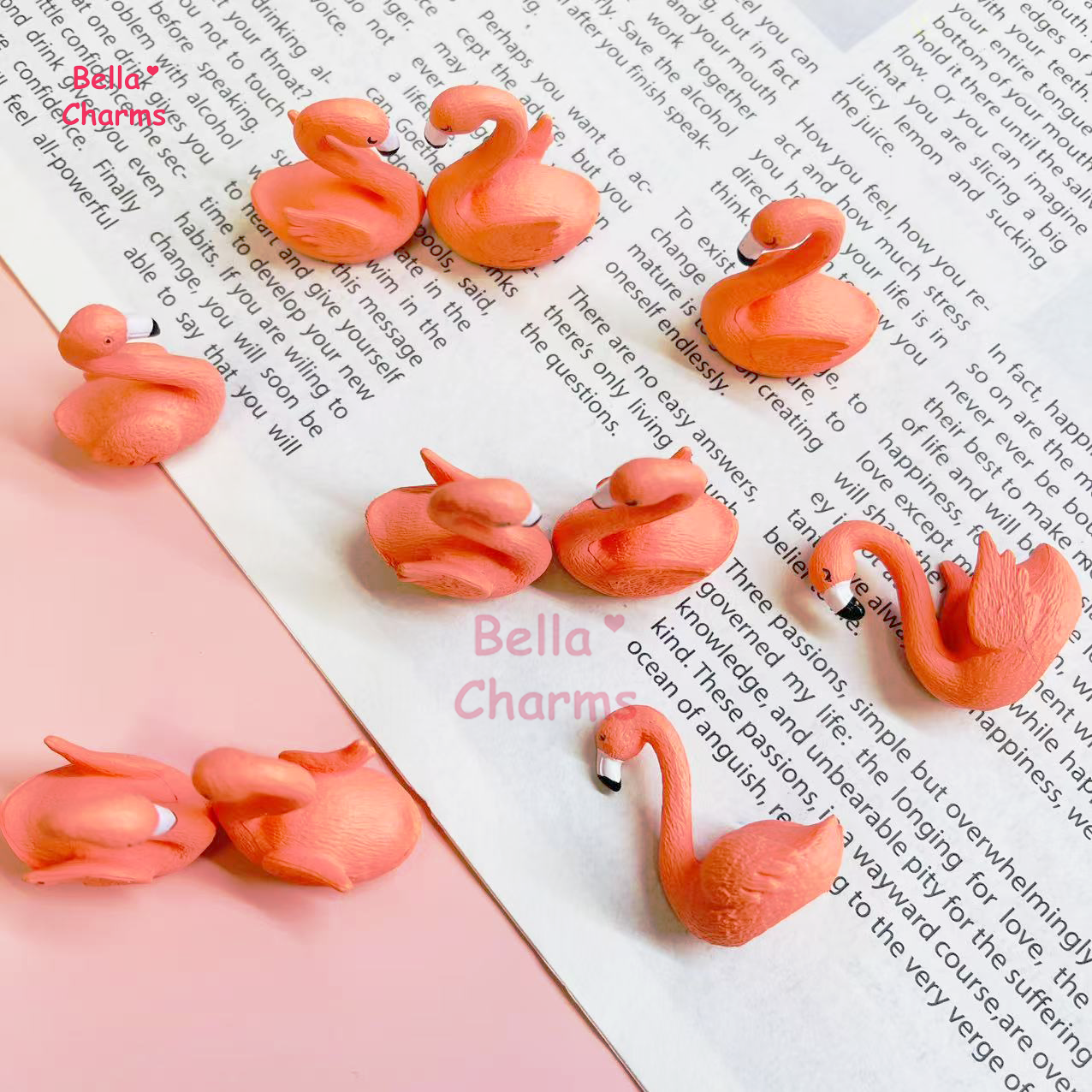 PVC flamingo charm