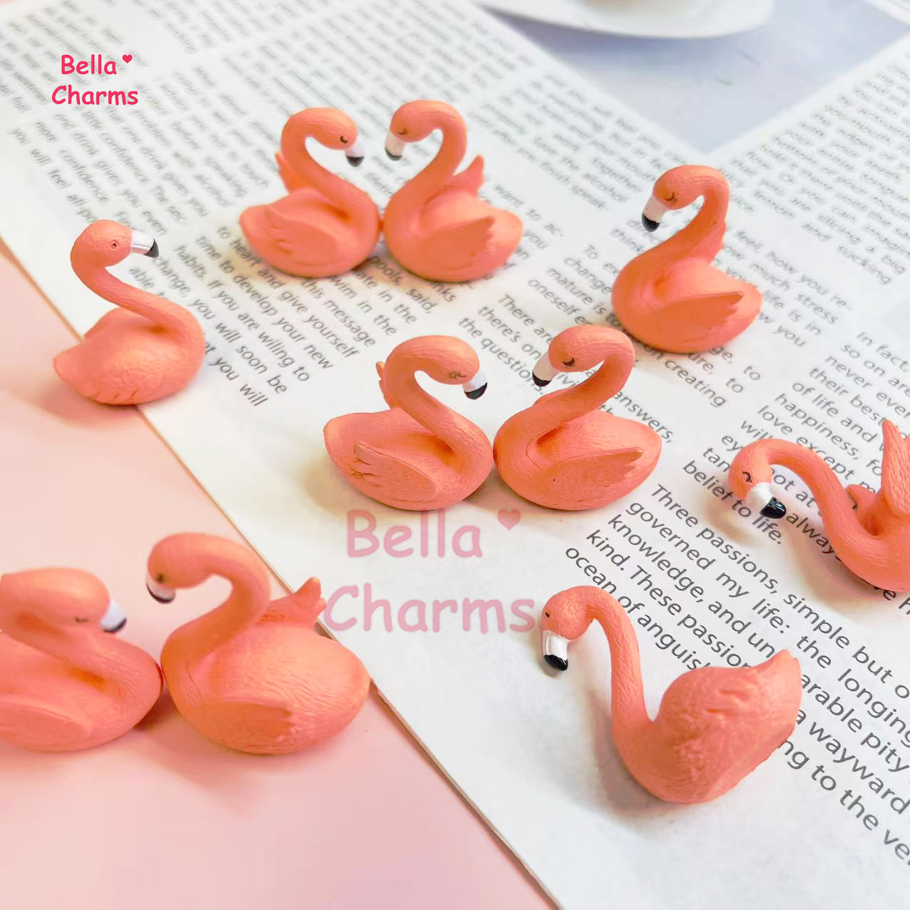 PVC flamingo charm