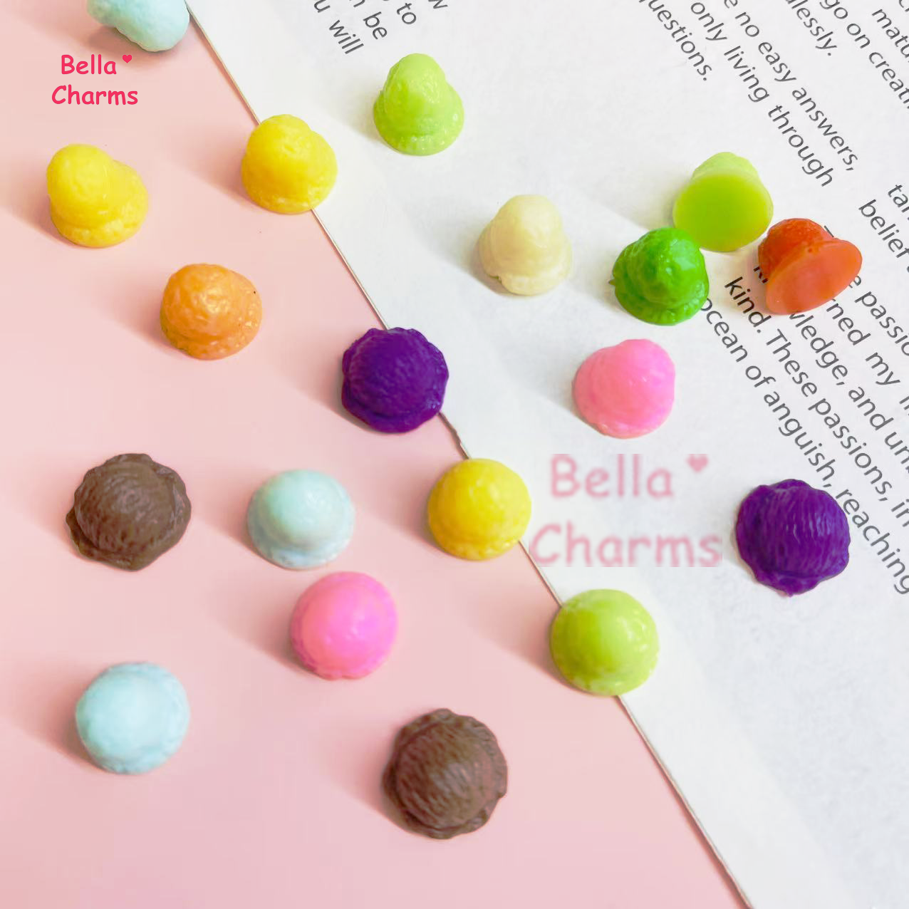 Mini PVC ice cream cone charm