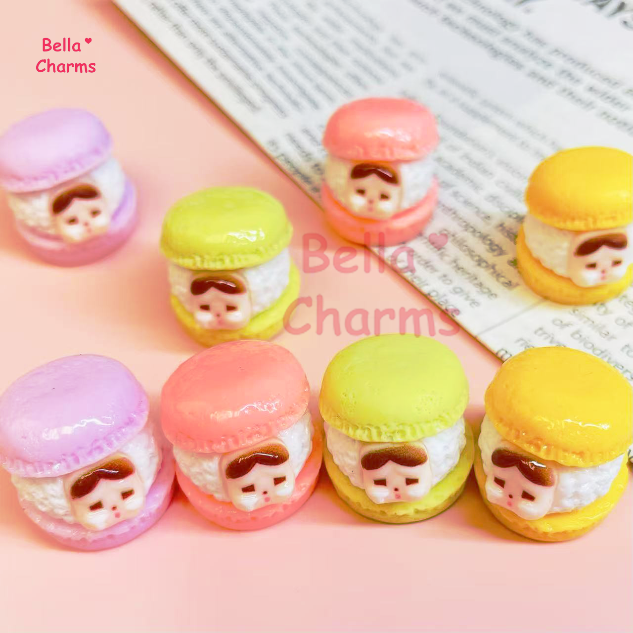 Cry girl macarons charm
