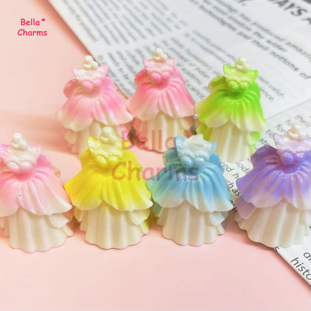 Wedding dress cake charm