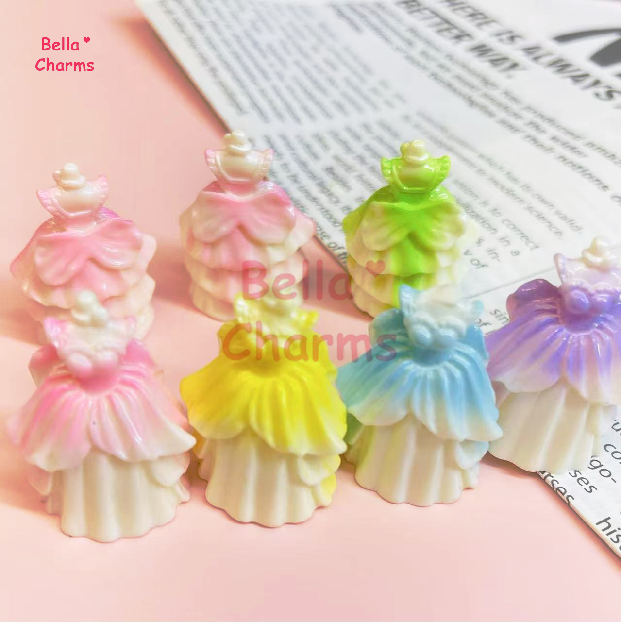 Wedding dress cake charm
