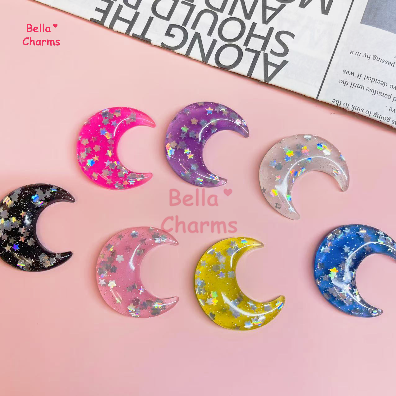 Sparkle Moon charm