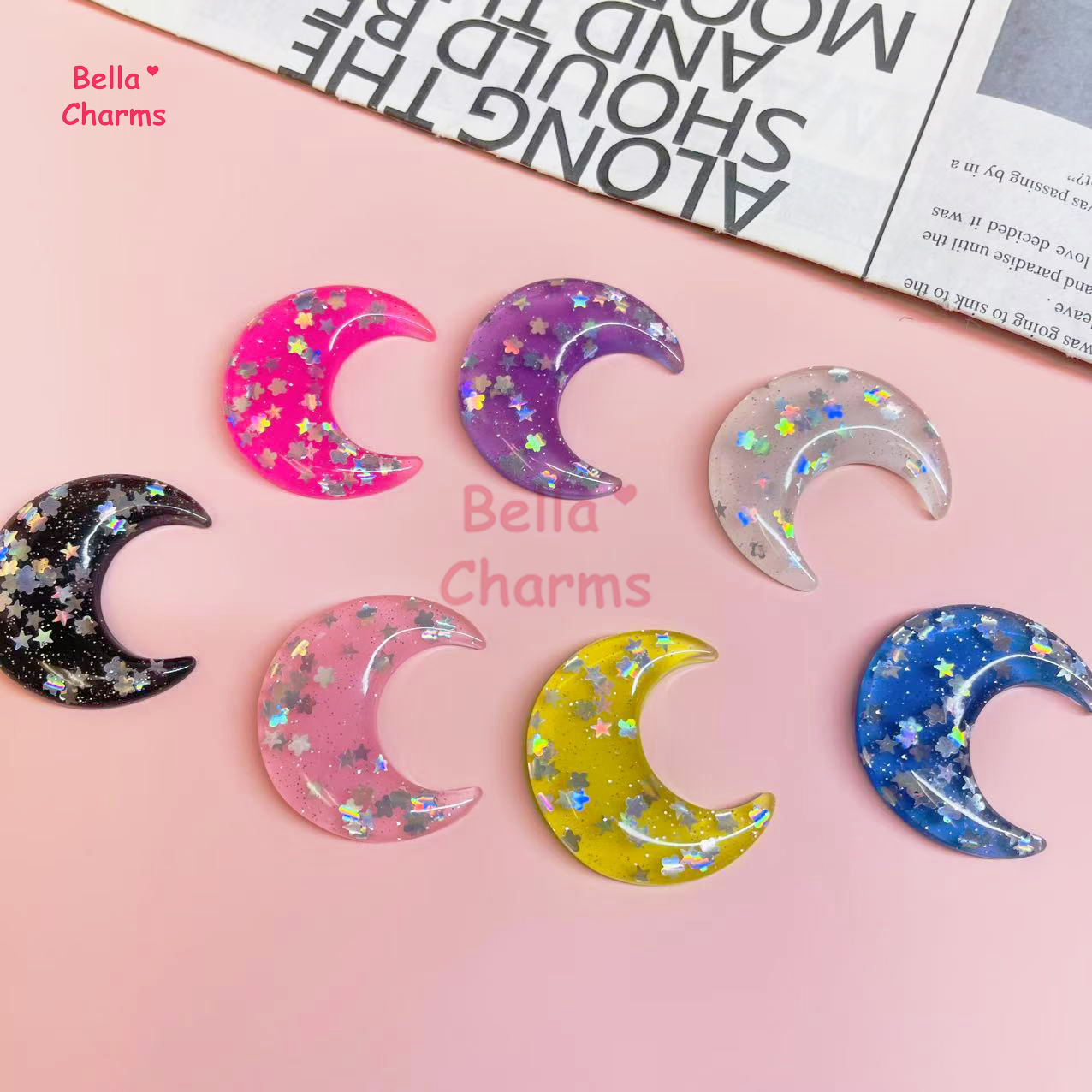Sparkle Moon charm