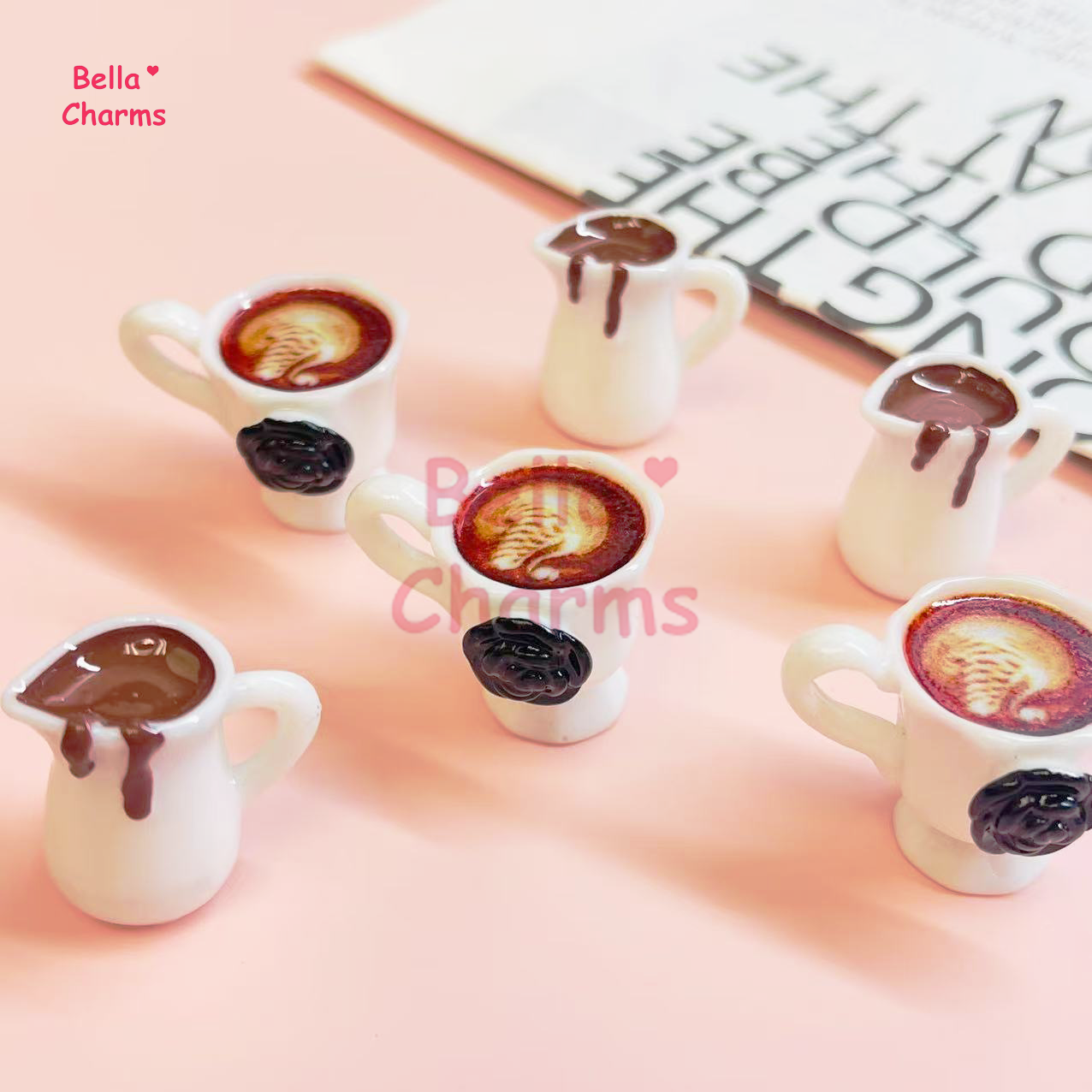 Coffee and chocolate sauce charm
