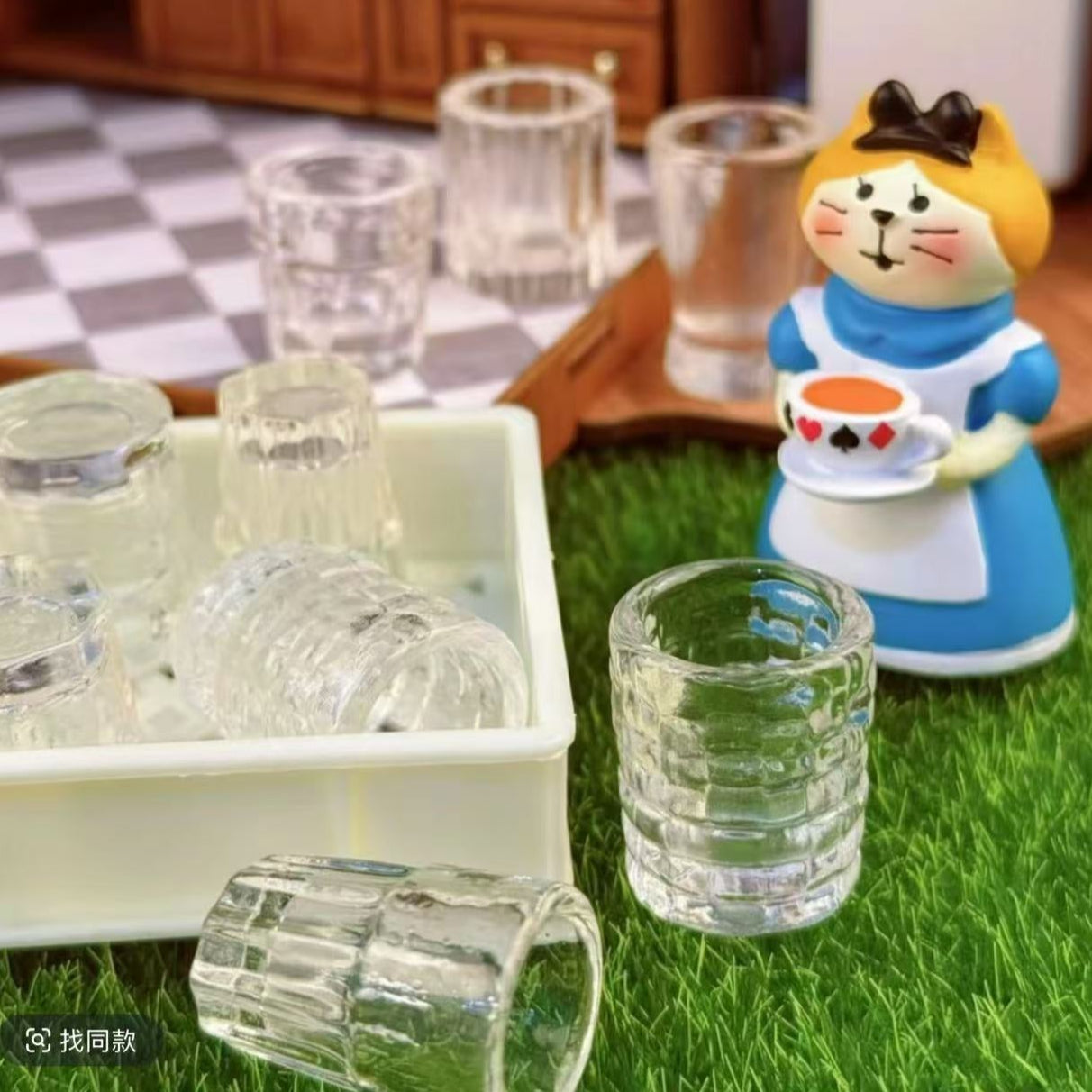 Clear dollhouse cup charm