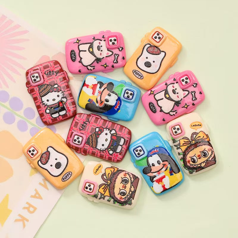 Cartoon cellphone charm