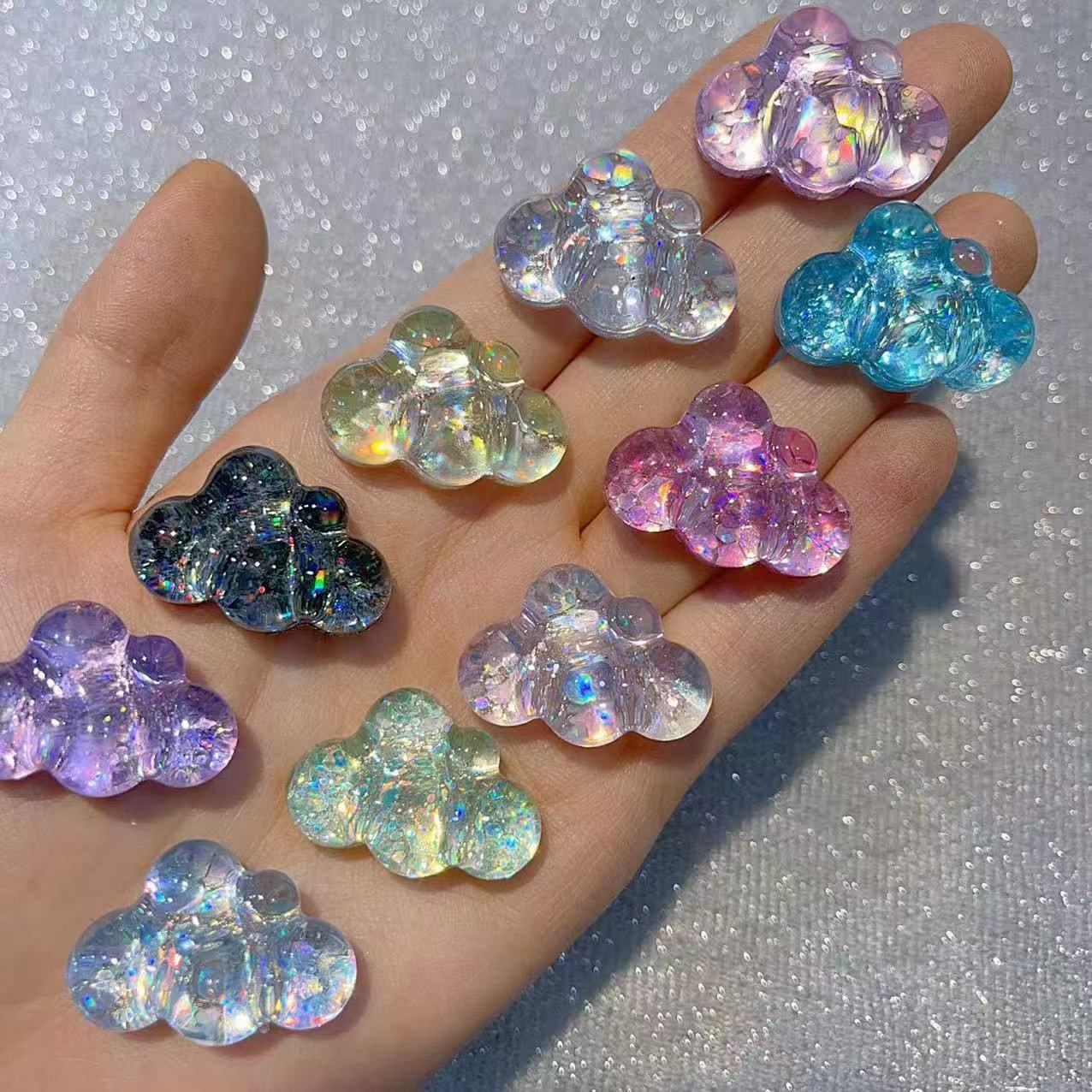 Bling flat back cloud charm