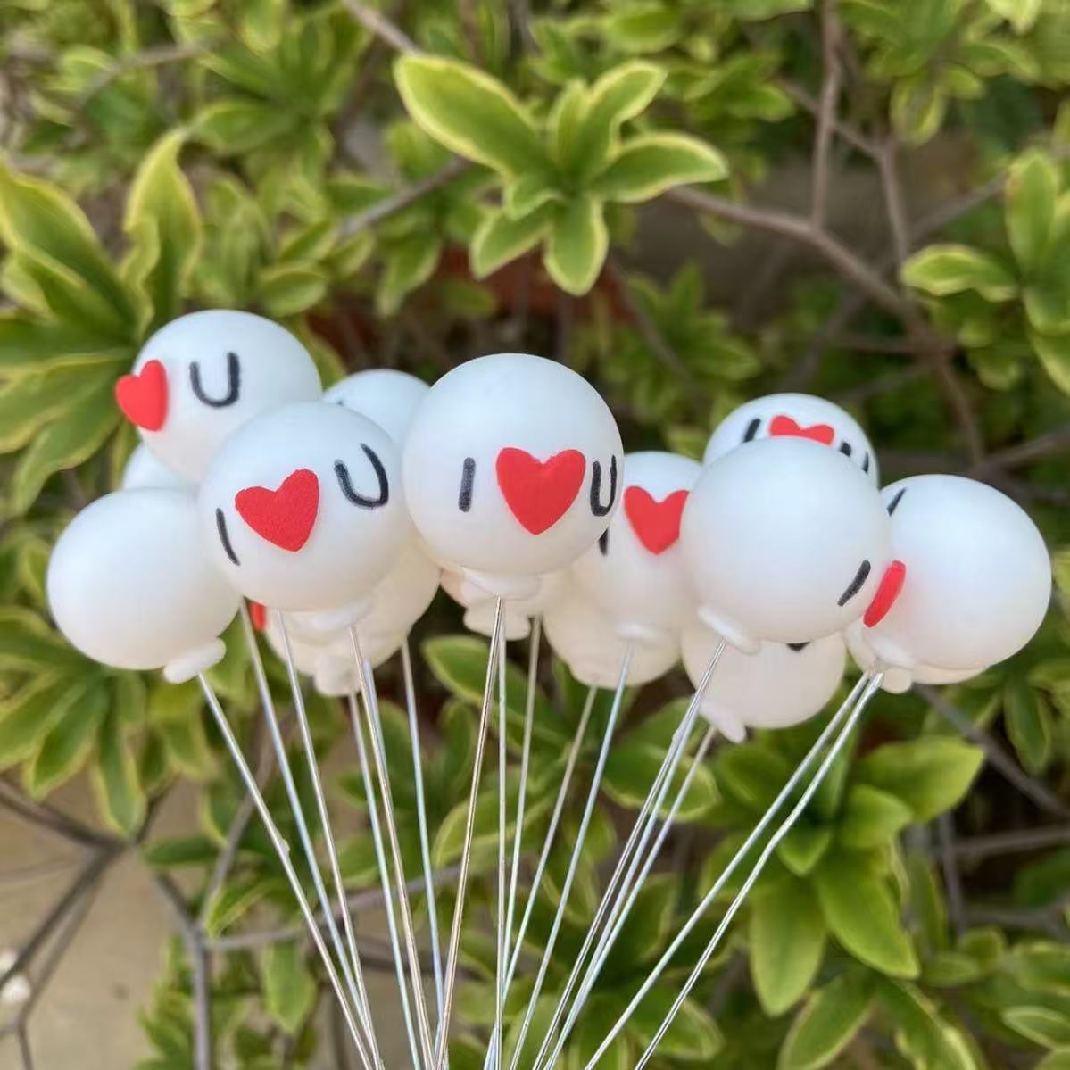 I Love you clay ballon charm