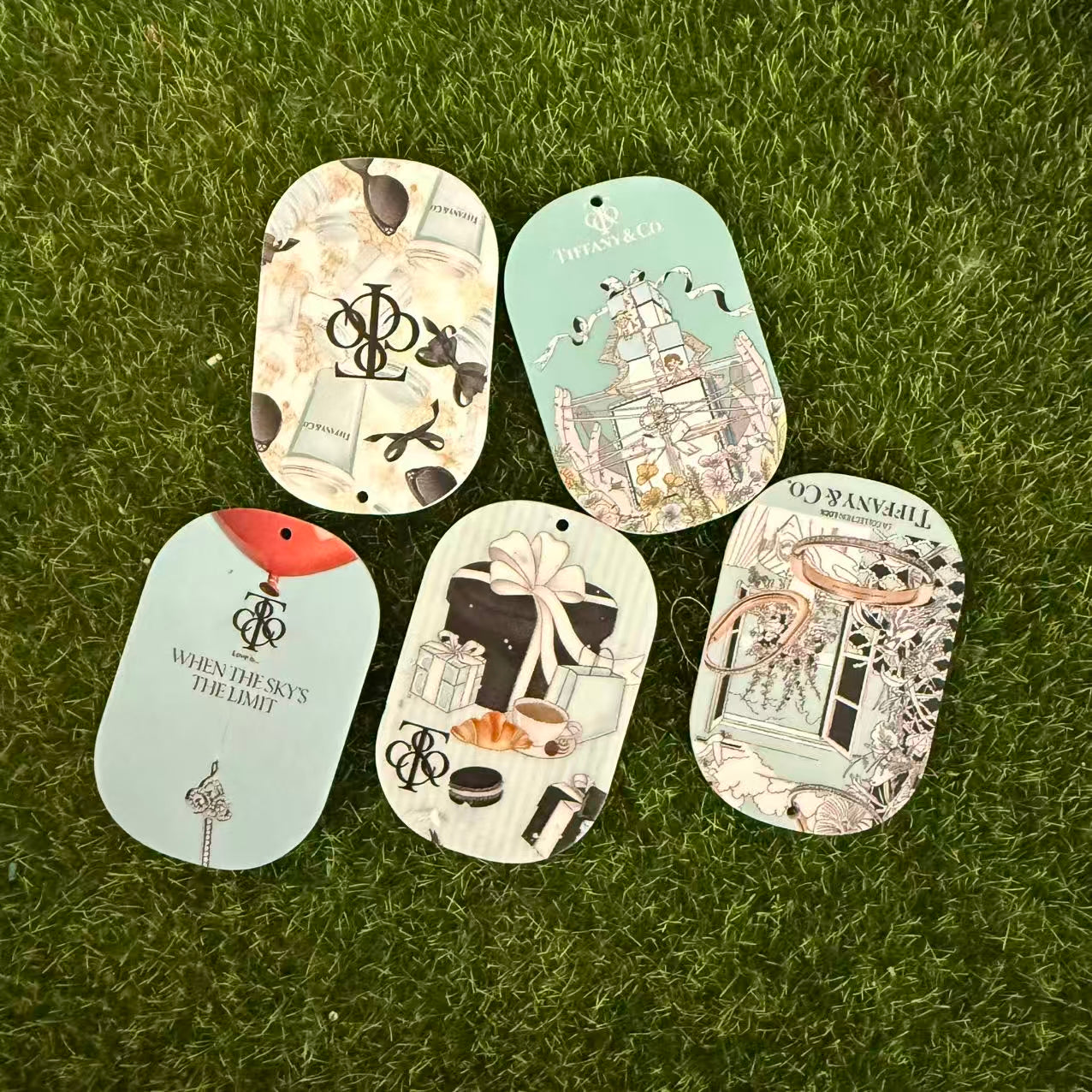 Tiffany acrylic charm 8pcs