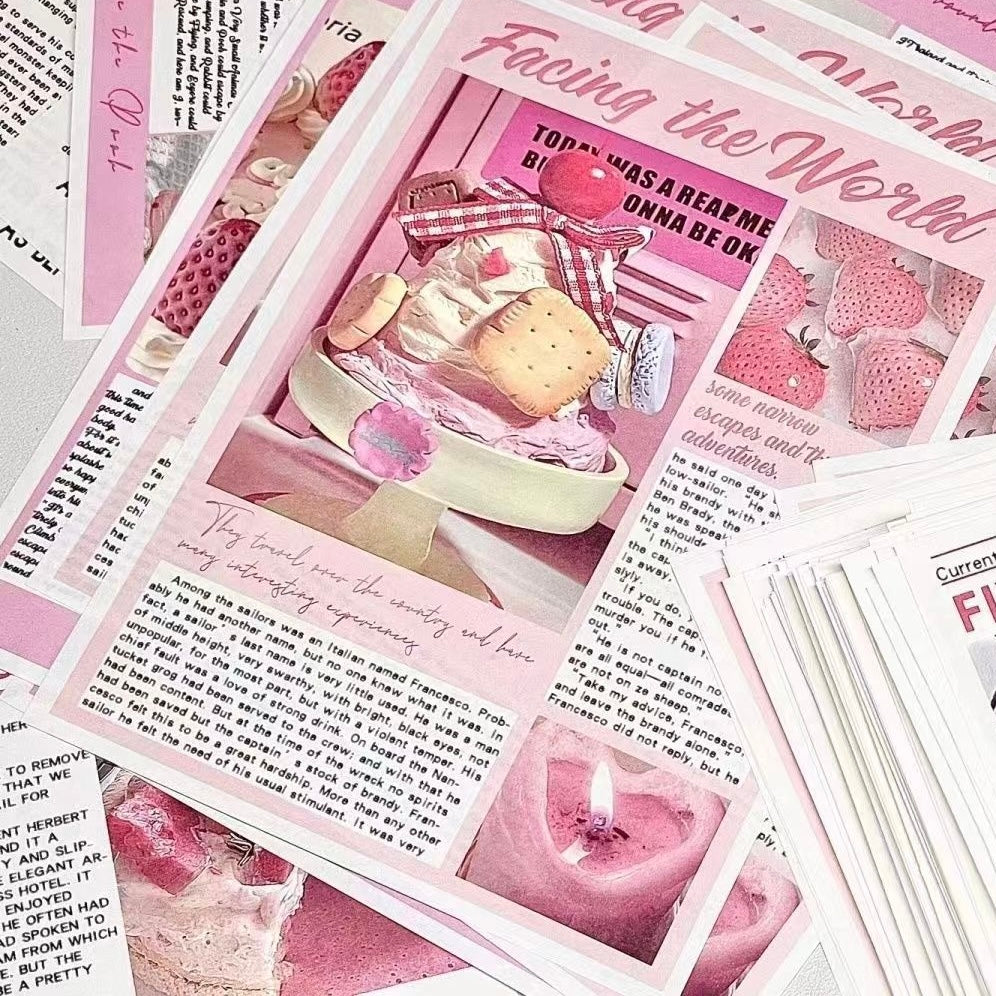 Pink Dessert Cake Paper DIY Decoration, Picture Background