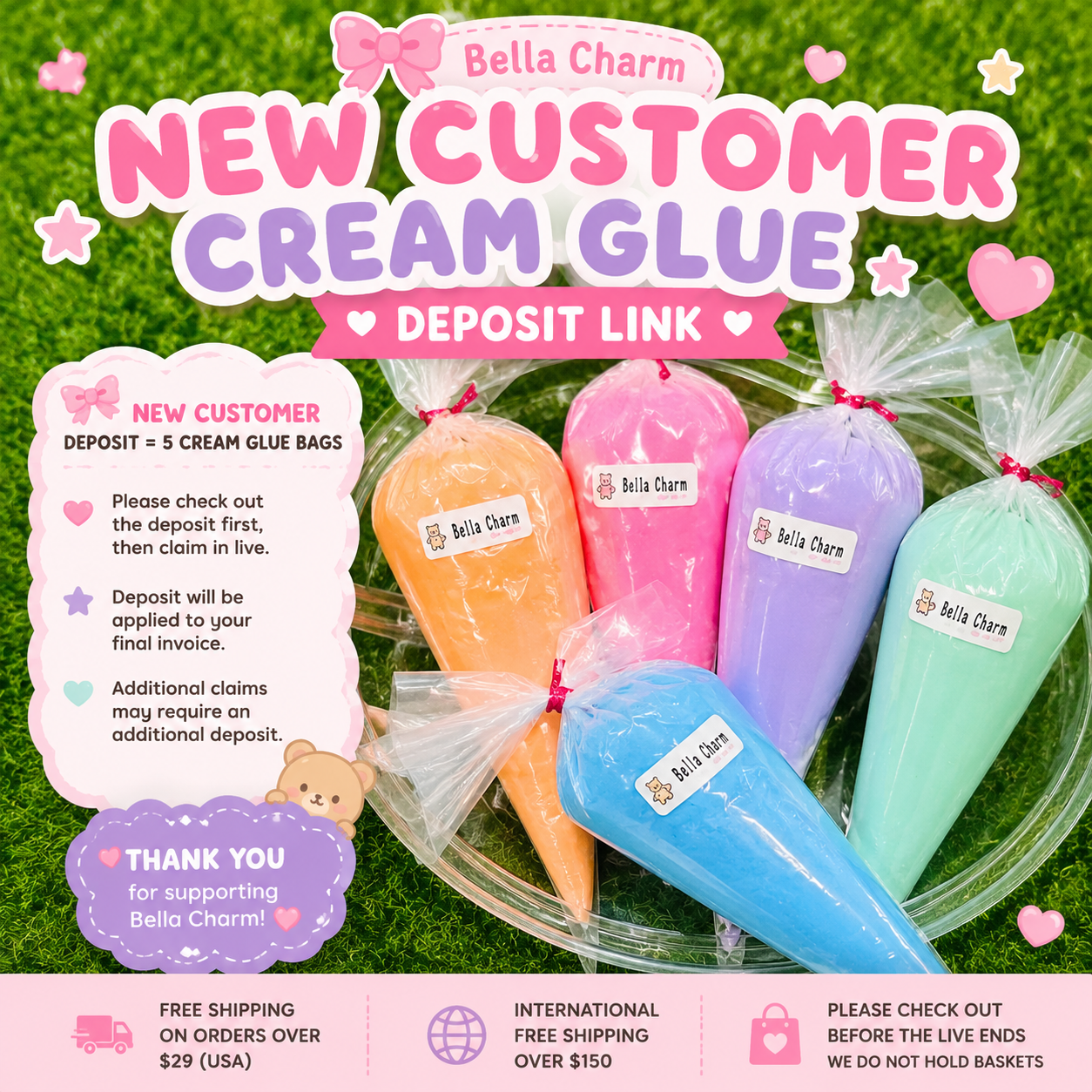 New Customer Deposit(Cream Glue Live)
