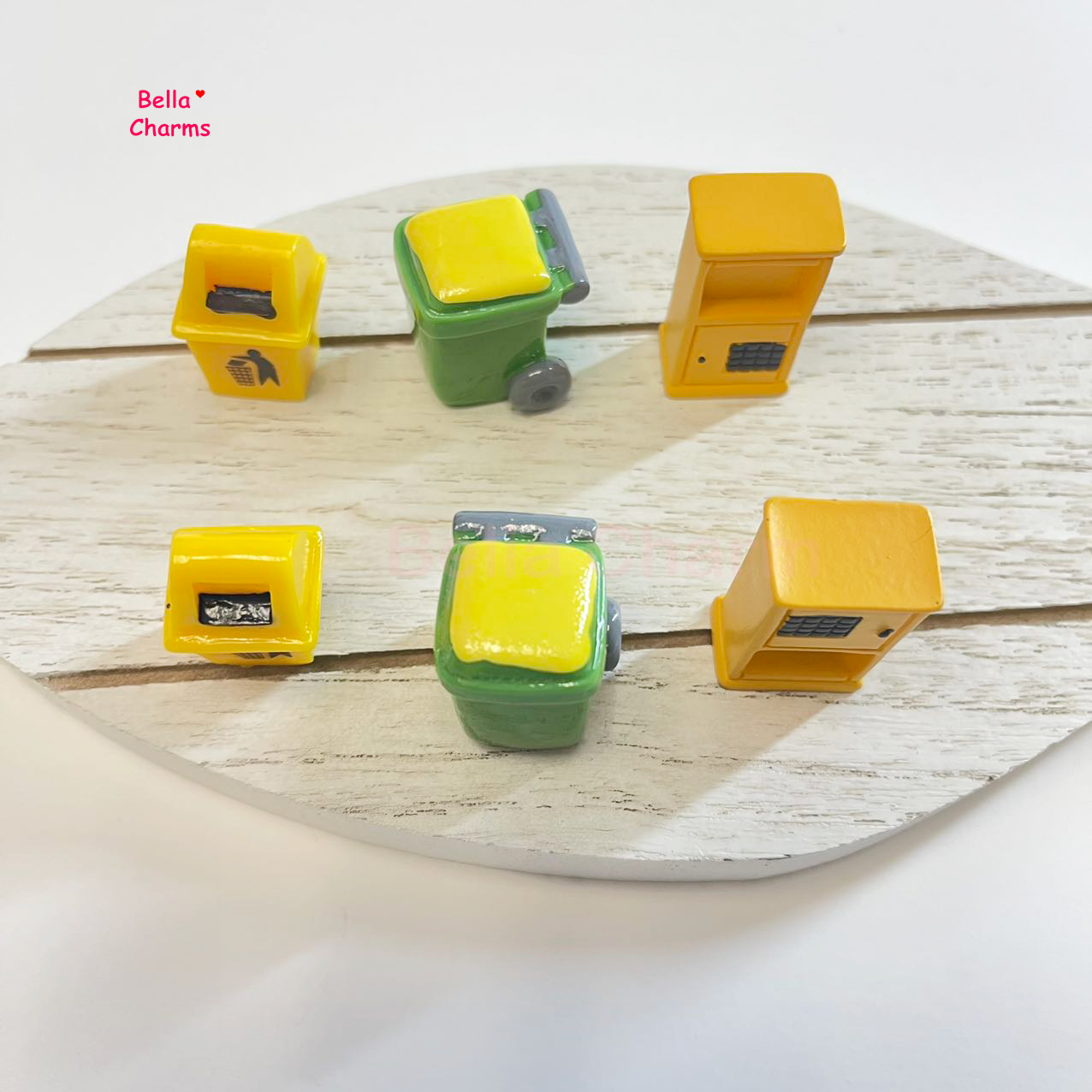 Mini Trash Can & Mail Box Charm