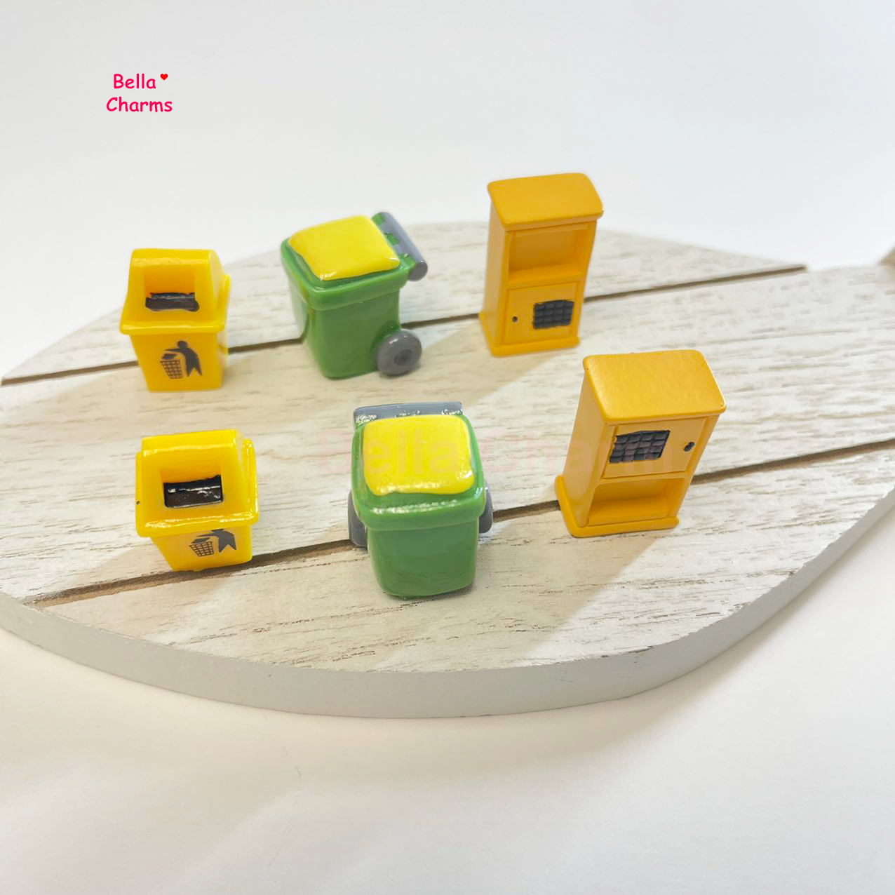 Mini Trash Can & Mail Box Charm