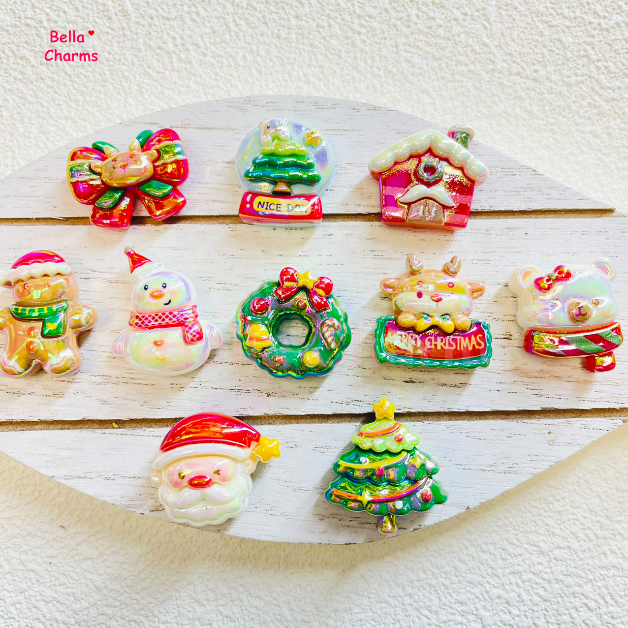 FlatBack Christmas Charm AB Color
