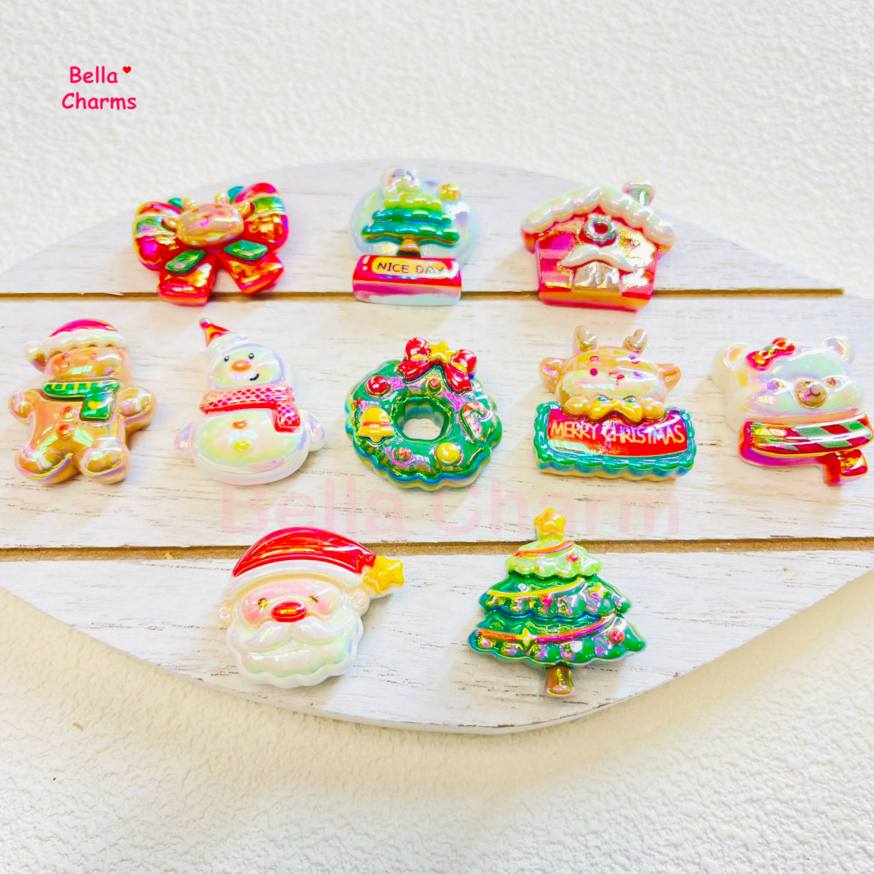FlatBack Christmas Charm AB Color
