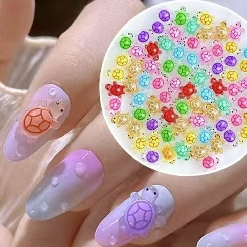 Mini Glow Turtle Nail Charm