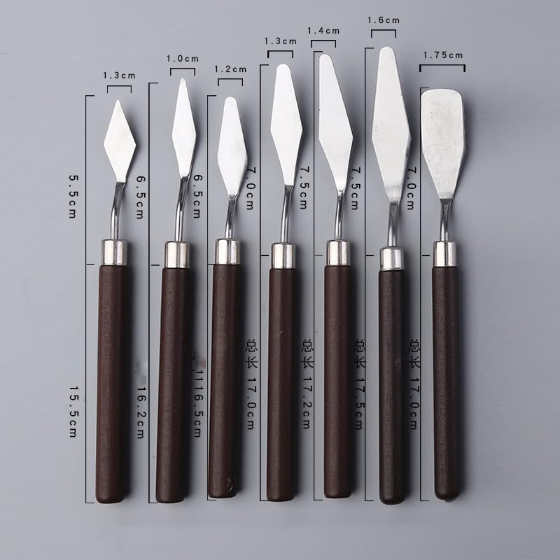 7-Piece Cream Glue Spatula Set