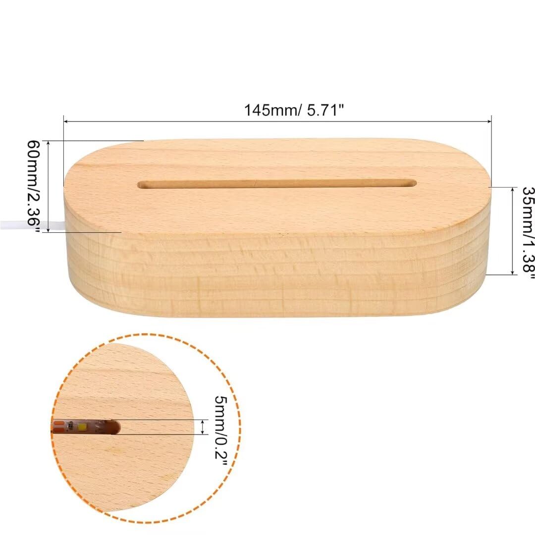 Wood LED Light Base