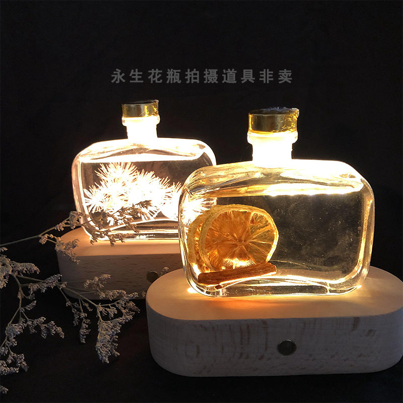 Wood LED Light Base