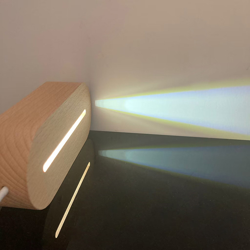 Wood LED Light Base