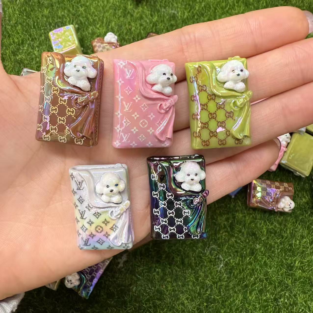 Designer doggy pouch beads 10pcs