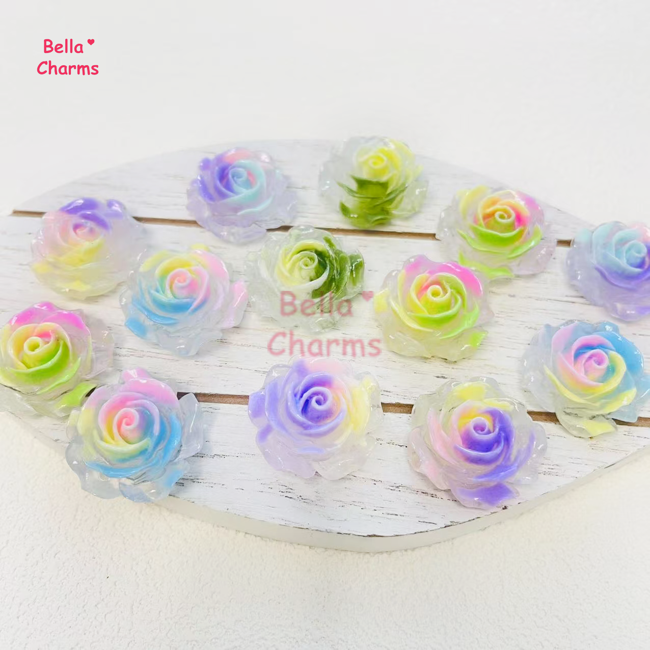 Glow pastel rose charm