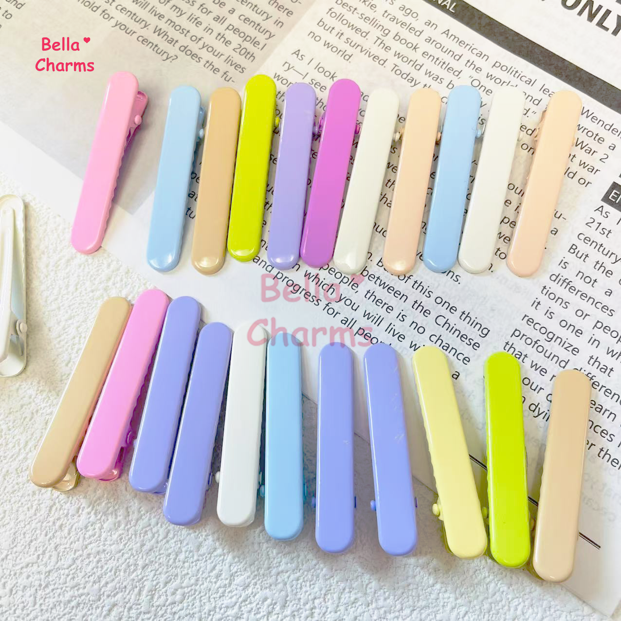 Hair clips styleB 5cm x 0.9cm charm