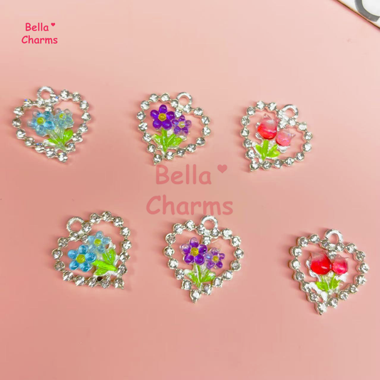 Metal Heart pedants charm