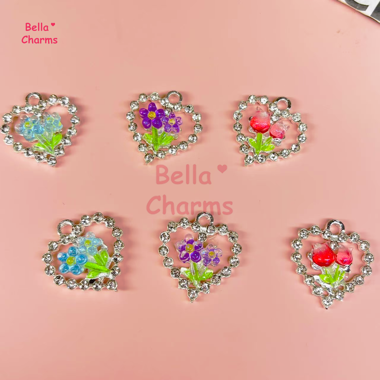 Metal Heart pedants charm