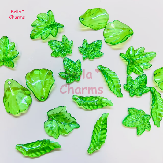 Green leaf charm