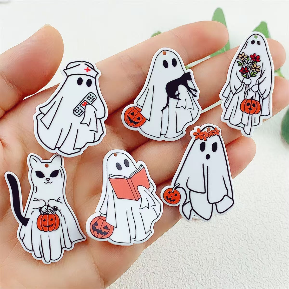 Acrylic ghost charm