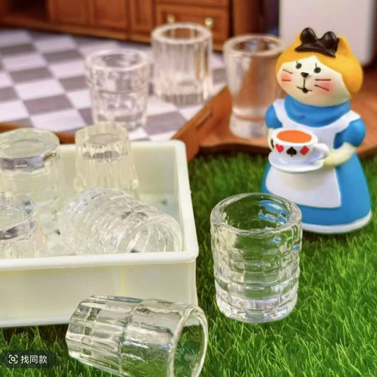 Clear dollhouse cup charm