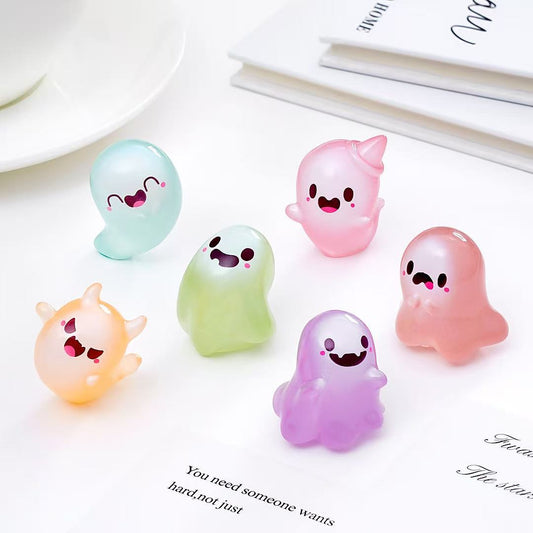 Glow in dark happy ghost charm